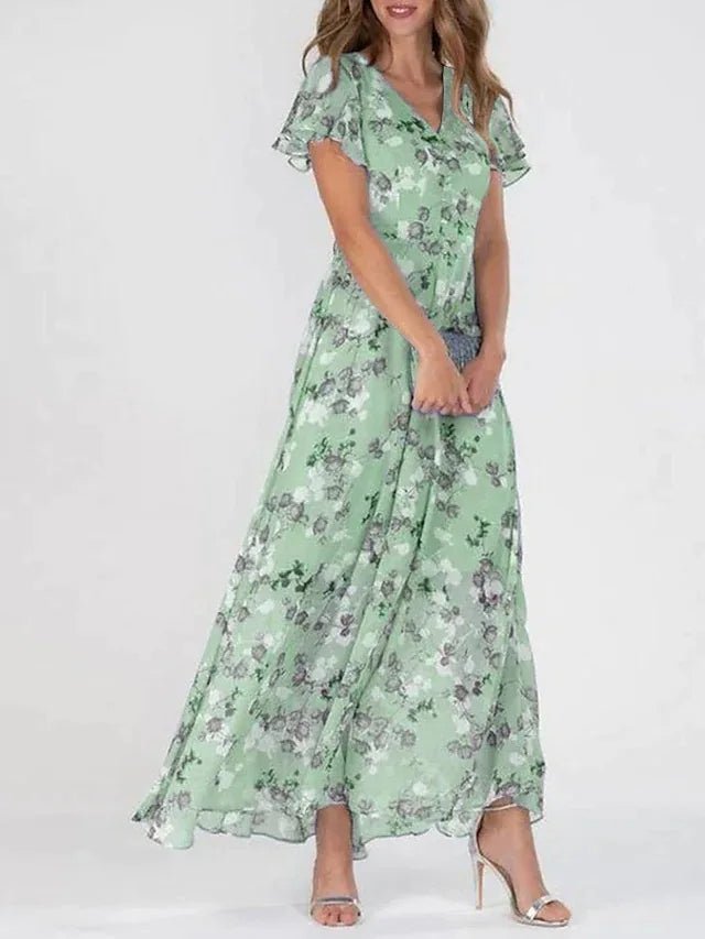 ELETTRA™ | VESTIDO LARGO FLORAL PARA OCASIONES ELEGANTES