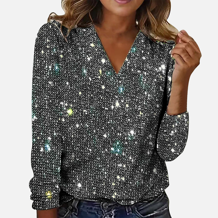Ruby - Blusa de Diamante con Escote en V