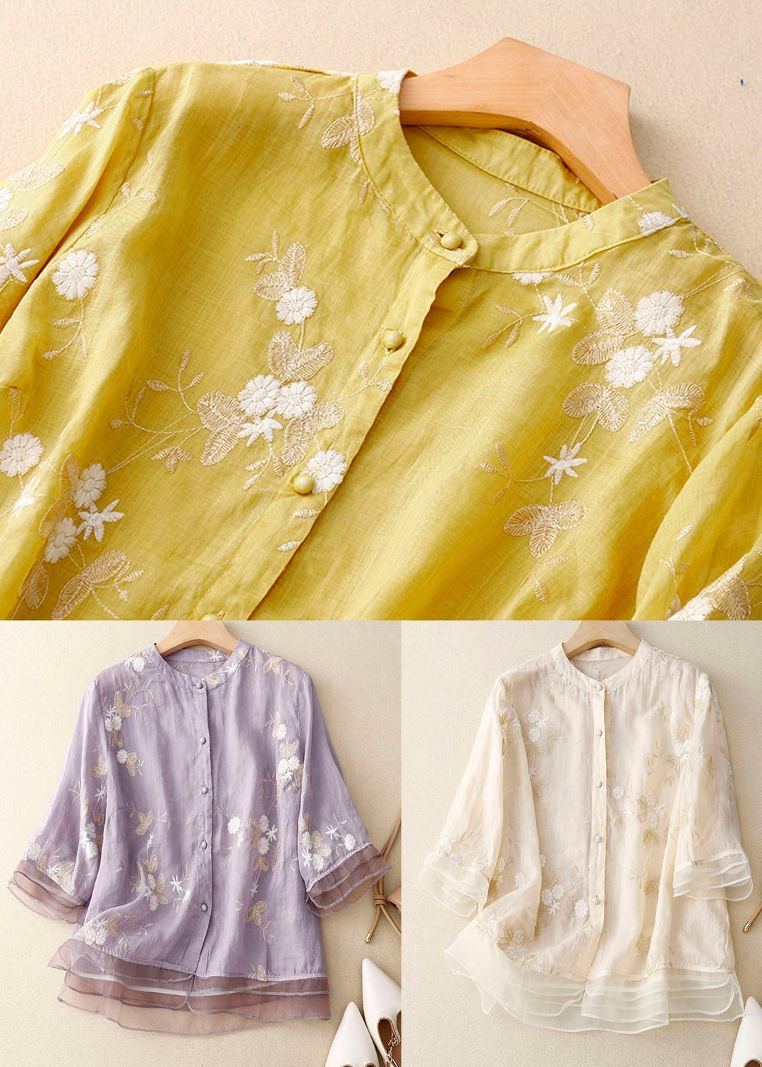 ELOISE™ | BLUSA FLORAL EN TEJIDO LIGERO