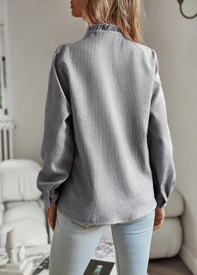 Aurora - Camisa de Manga Larga con Volantes