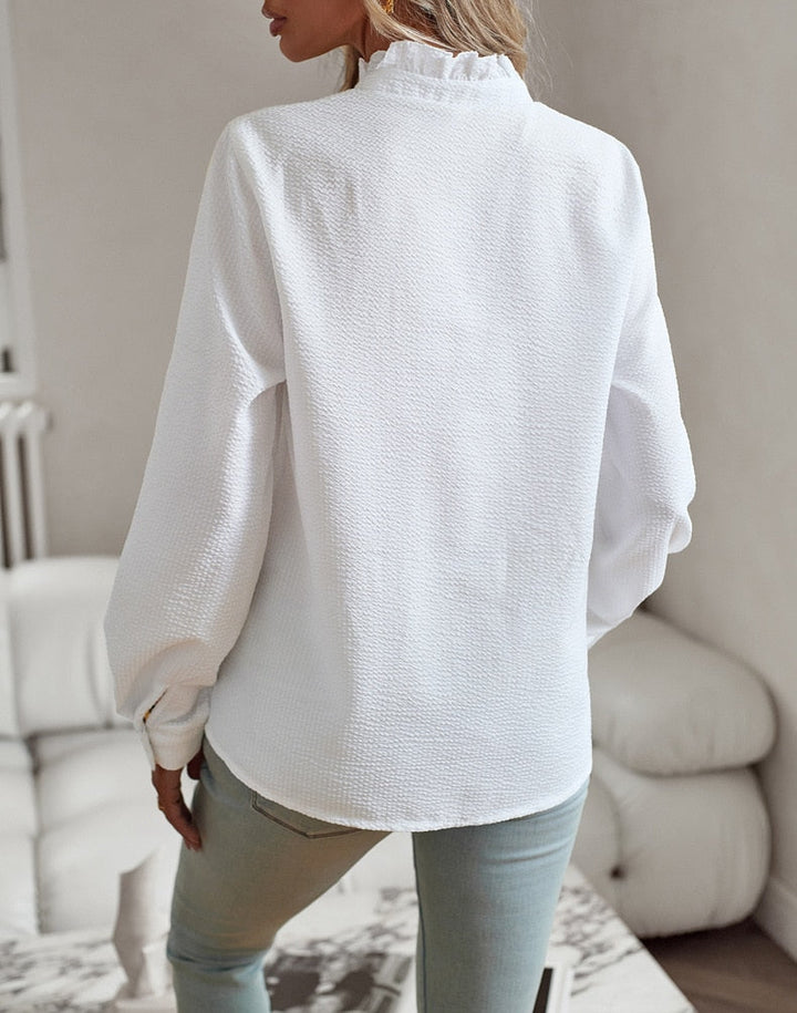 Aurora - Camisa de Manga Larga con Volantes