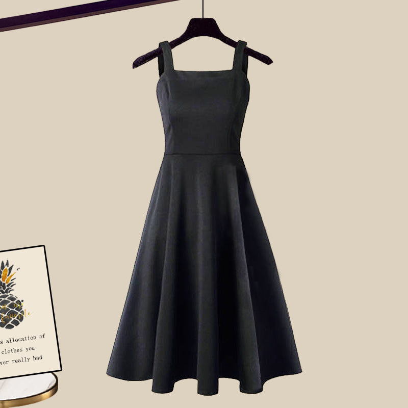 LENI - Conjunto de vestido de punto elegante