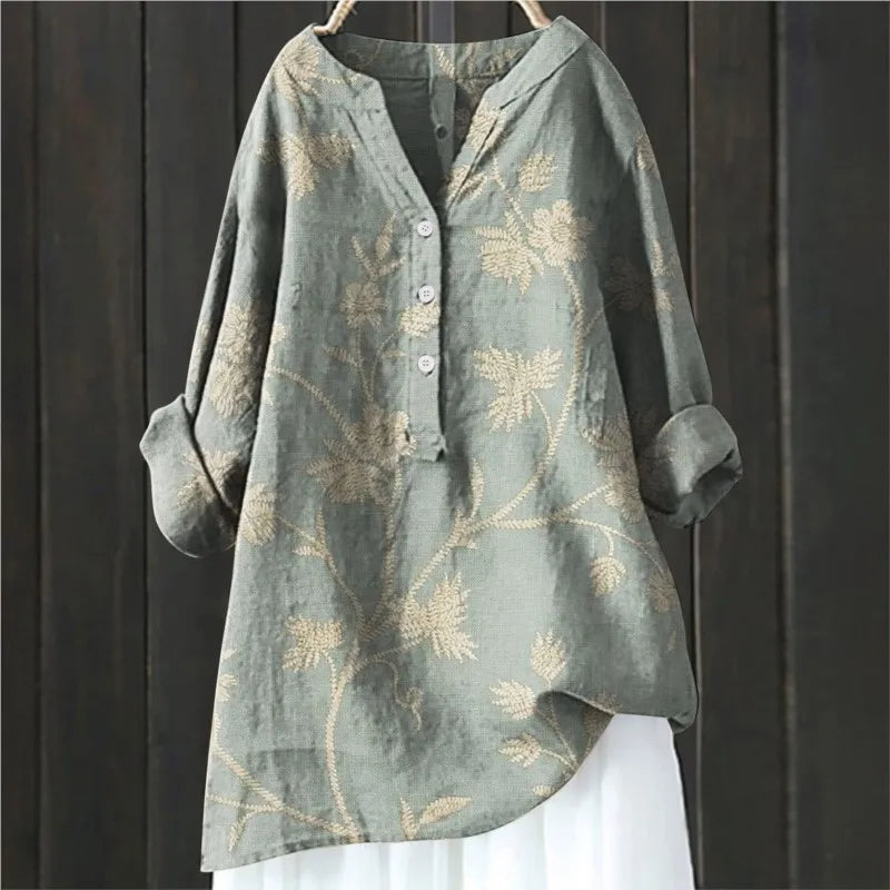 Michela™ | CAMISA DE FLORES AJUSTE CÓMODO