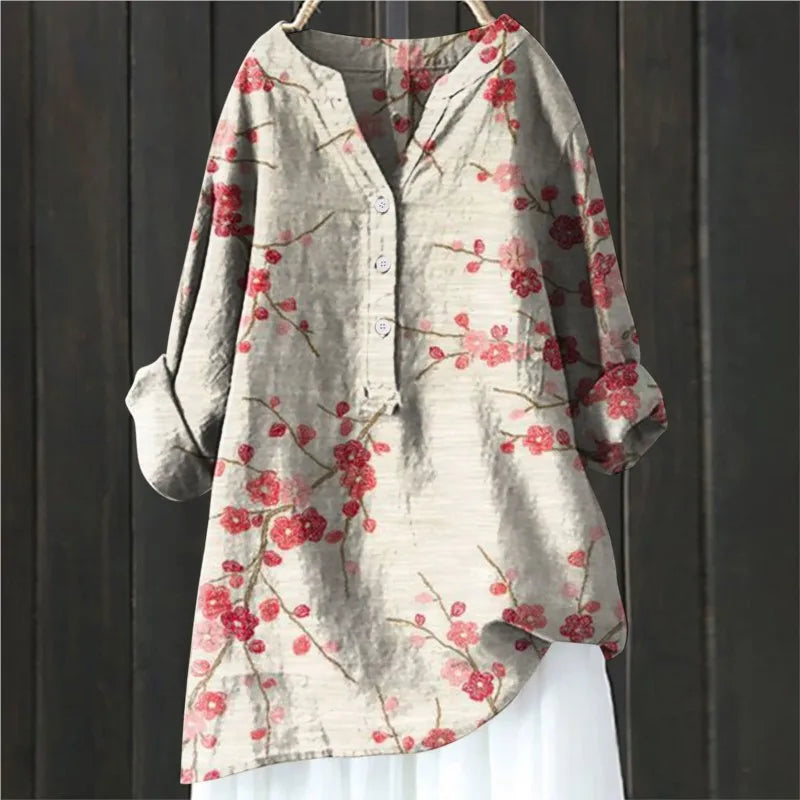 Michela™ | CAMISA DE FLORES AJUSTE CÓMODO