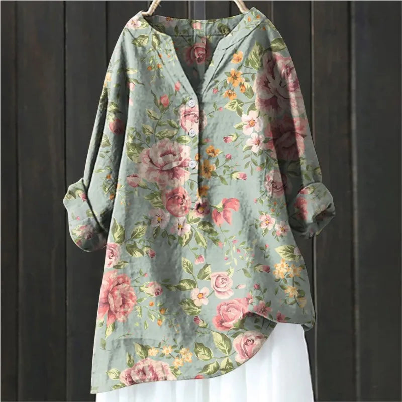 Michela™ | CAMISA DE FLORES AJUSTE CÓMODO