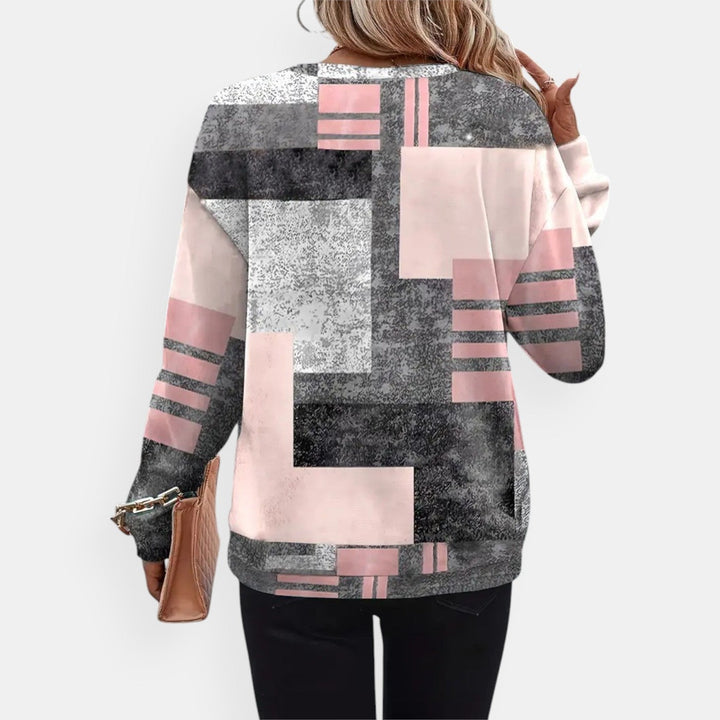 Nina™ | Top Impreso con Media Cremallera