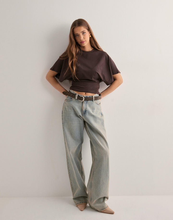 Zara™ | Camiseta de Manga Ancha