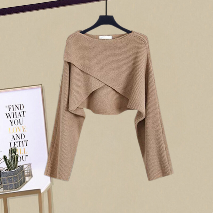 LENI - Conjunto de vestido de punto elegante