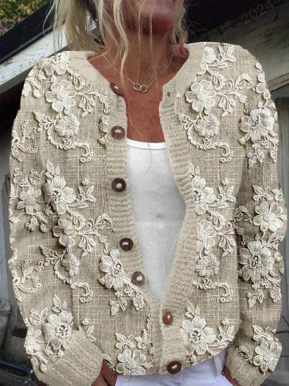 Zita™ | CÁRDIGAN FLORAL ELEGANTE